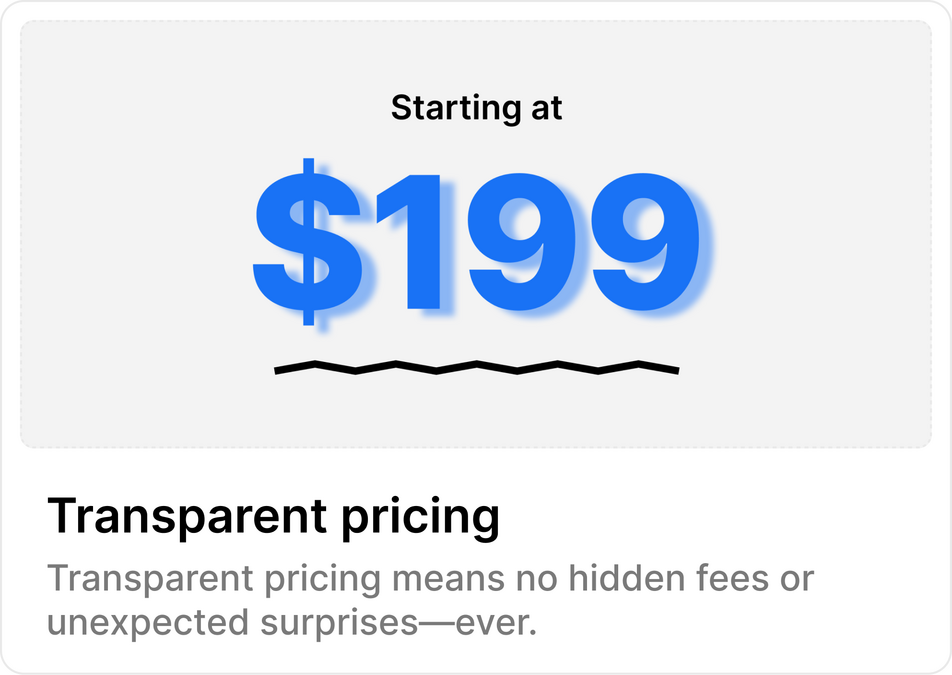 Transparent pricing